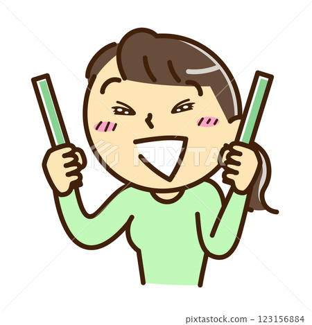 一名女子手持筆電歡呼 一名女子手持筆電歡呼 123156884