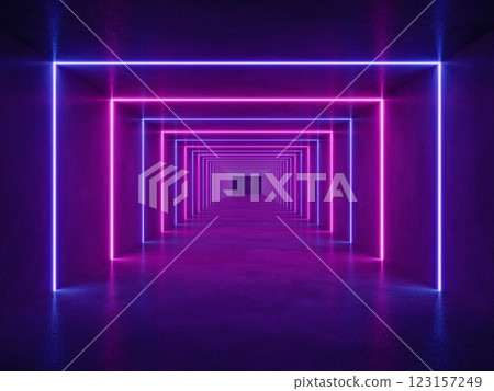 interior empty space with colorful lighting , 3d rendering interior empty space with colorful lighting , 3d rendering 123157249