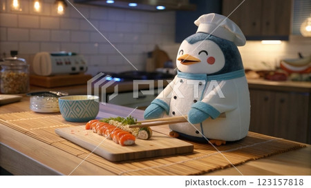 penguin slices sushi 123157818