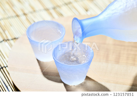 Image of Japanese sake: Summer, cold sake Image of Japanese sake: Summer, cold sake 123157851