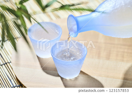 日本酒的形象：夏天、冷酒 123157853