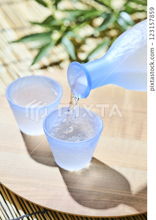 Image of Japanese sake: Summer, cold sake Image of Japanese sake: Summer, cold sake 123157859