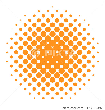 Simple and easy to use circular halftone material 123157897