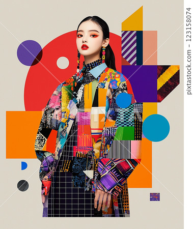 Vibrant Geometric Fashion Vibrant Geometric Fashion 123158074