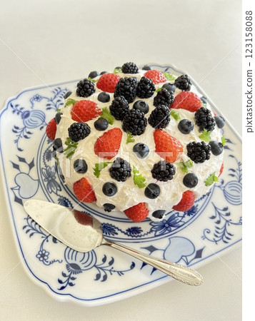 I made a berry cake 123158088