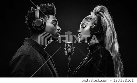 Duo with Microphone 123158101