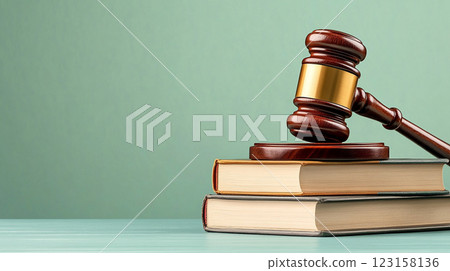 Gavel and Law Books 123158136