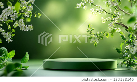 Green Floral Podium Green Floral Podium 123158146