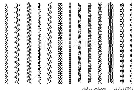 Black decorative border vector illustration material Black decorative border vector illustration material 123158845