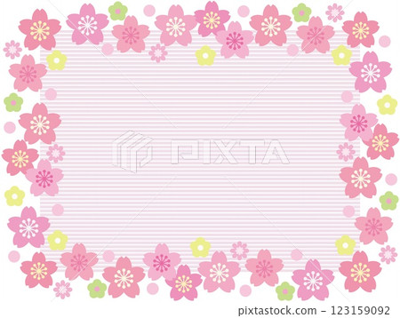 櫻花框架邊框圖案 櫻花框架邊框圖案 123159092