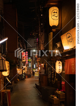 Night pub district 123159460