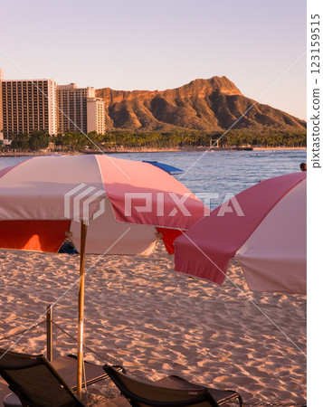 eventide, evening scene, hawaii 123159515