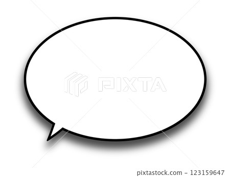 Speech bubble with shadow 123159647