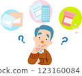 A senior man who can no longer tell if he has taken his medicine 123160084