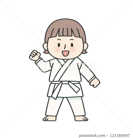 A girl wearing a white uniform 123160097