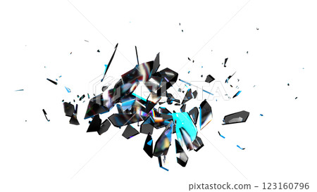 Shattered Glass with Colorful Reflections Shattered Glass with Colorful Reflections 123160796