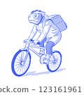 Illustration of a turtle food delivery staff that can be used for web, advertisement, flyers, and illustrations 123161961