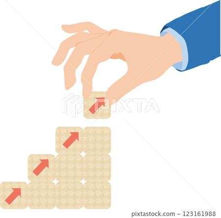 代表成長的構建塊的圖示 123161988