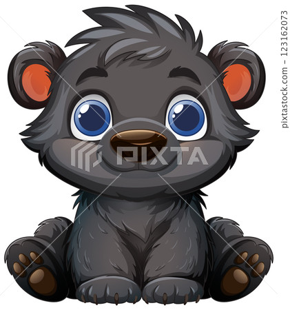 Adorable Baby Bear Illustration Adorable Baby Bear Illustration 123162073