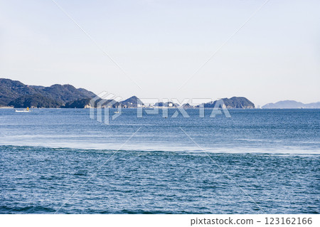 View of Toshijima, Ise Bay, and Irago from a sightseeing boat around Toba Bay 123162166