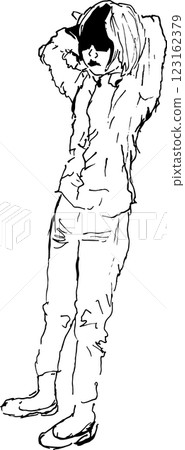 Croquis 伸展的女人 123162379