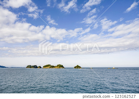 Tobishima Island as seen from a sightseeing boat around Toba Bay Tobishima Island as seen from a sightseeing boat around Toba Bay 123162527