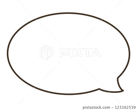 Illustration of a simple oval speech bubble 123162539