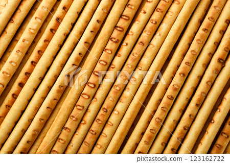 Pretzel sticks background. Top view 123162722