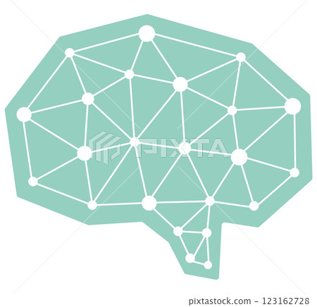 電子大腦（綠色）的插圖 123162728