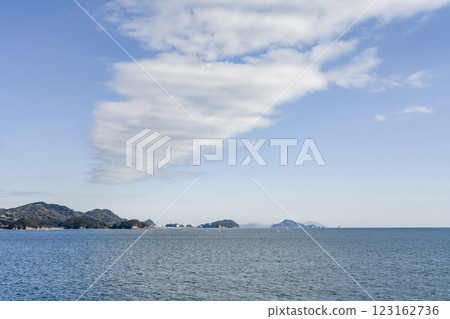 View of Toshi Town and Kamishima from a sightseeing boat on Toba Bay View of Toshi Town and Kamishima from a sightseeing boat on Toba Bay 123162736