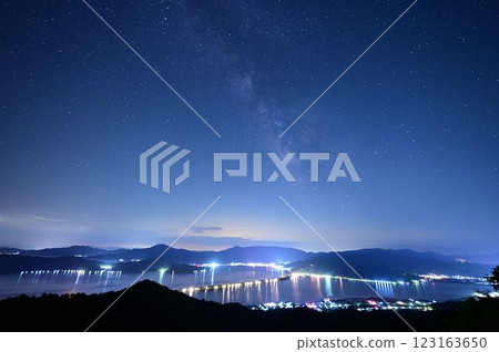 Amanohashidate and the Milky Way 123163650