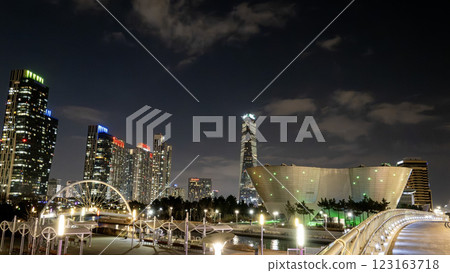 Songdo Central Park night view Songdo Central Park night view 123163718