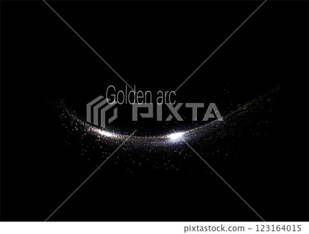 A magnificent composition with an isolated shiny oval arch with small tinsel 123164015