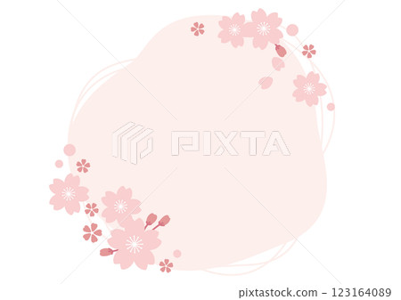 簡單粗糙的櫻花模板 123164089