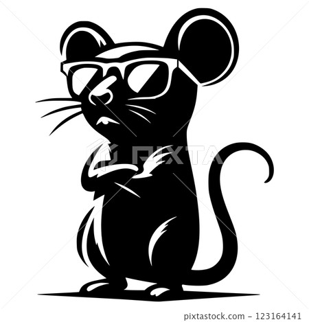 Mouse Silhouette Tiny Elegance Generative AI 123164141