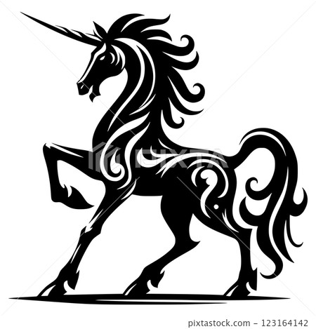 Majestic Horse Silhouette Grace in Simplicity Generative AI Majestic Horse Silhouette Grace in Simplicity Generative AI 123164142
