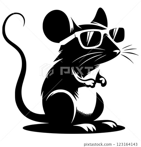 Mouse Silhouette Tiny Elegance Generative AI Mouse Silhouette Tiny Elegance Generative AI 123164143