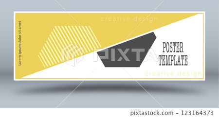Geometric shapes in an abstract combination. Design of a poster, banner, poster, cover or postcard. Corporate style layout. The idea of the interior, prints and decorations. Layout for creative design Geometric shapes in an abstract combination. Design of a poster, banner, poster, cover or postcard. Corporate style layout. The idea of the interior, prints and decorations. Layout for creative design 123164373