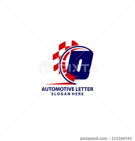 car automotive logo on letter d speed concept 123164543