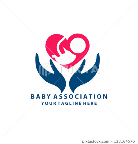 Logo template of motherhood, baby care, family love, pregnancy, childbearing Logo template of motherhood, baby care, family love, pregnancy, childbearing 123164570