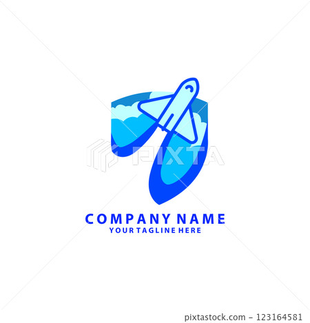 plane shield protect logo icon security symbol 123164581