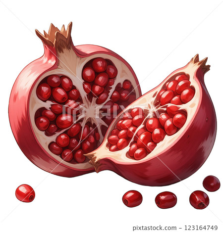 The charm of juicy pomegranate seeds 123164749