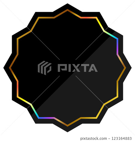 Luxurious frame Black & Rainbow Gold Luxurious frame Black & Rainbow Gold 123164883