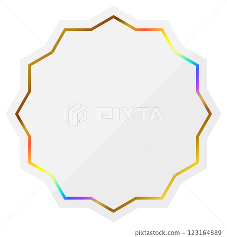 Luxurious frame in white and rainbow gold Luxurious frame in white and rainbow gold 123164889