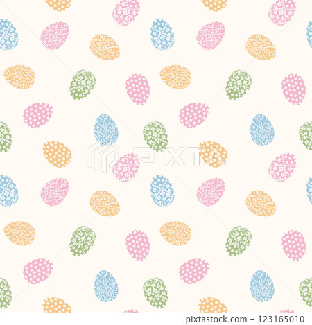 Easter eggs drawing clipart pattern. Happy Easter egg flat clip art collection in colorful and multicolored paint art for traditional hunting celebration. Easter eggs drawing clipart pattern. Happy Easter egg flat clip art collection in colorful and multicolored paint art for traditional hunting celebration. 123165010