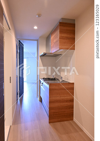 Clean kitchen in new house 123165029