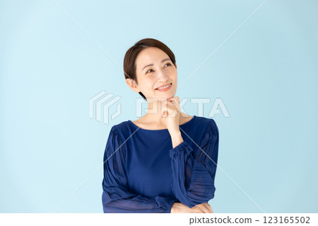 女人，休閒，肖像，擔憂，微笑 123165502