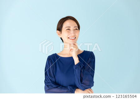 女人，休閒，肖像，擔憂，微笑 123165504