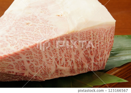 Marbled block of Yamagata beef Marbled block of Yamagata beef 123166567