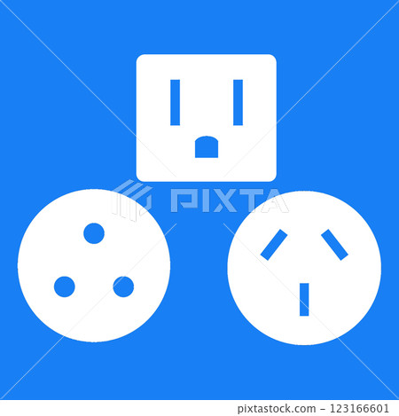 unversal power plug icon, graphics, symbols and designs for use in various types of work and businesses unversal power plug icon, graphics, symbols and designs for use in various types of work and businesses 123166601